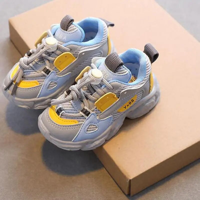 Mărimea 21-36 Pantofi pentru copii mici, pentru băieți, fete, plasă respirabilă, copii mici, pantofi casual, pantofi sport anti-alunecare pentru copii, tenis