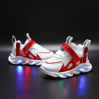 Νέα LED Παιδικά Λαμπερά Παπούτσια Βρεφικά Φωτεινά Αθλητικά Παπούτσια Αγόρια Φωτιστικά Παπούτσια για τρέξιμο Παιδικά Παπούτσια με Διχτυωτό Αναπνεύσιμο