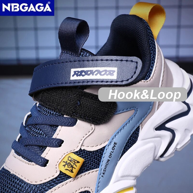 Detské tenisky, športové topánky pre chlapcov, módne kožené detské priedušné sieťované pohodlné topánky, ležérne turistické topánky, bežecké topánky