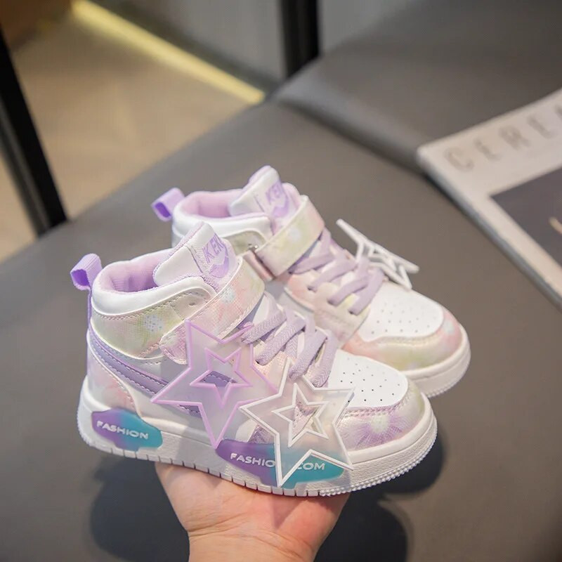 Detská športová obuv, nové kreslené princeznovské bežecké topánky s mäkkou podrážkou, nepremokavé, protišmykové, pohodlné dievčenské módne ležérne topánky