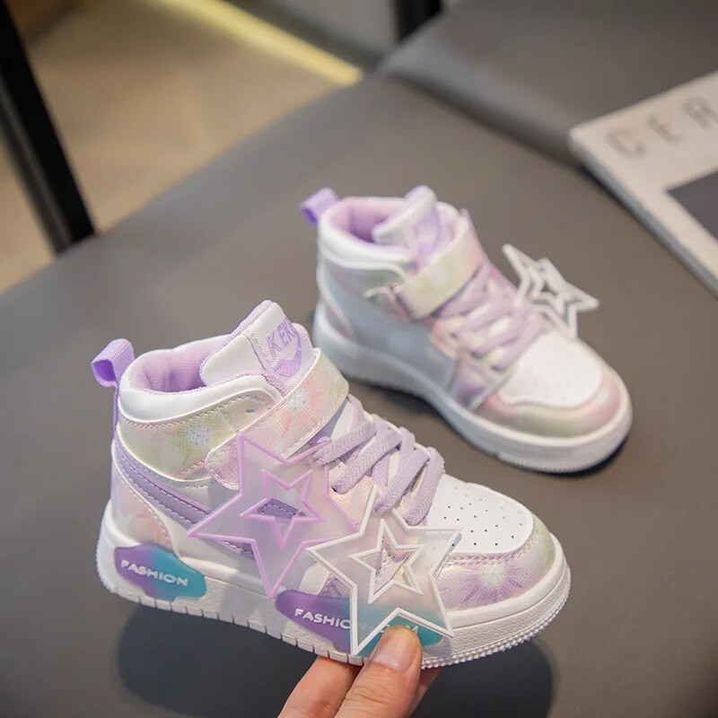 Detská športová obuv, nové kreslené princeznovské bežecké topánky s mäkkou podrážkou, nepremokavé, protišmykové, pohodlné dievčenské módne ležérne topánky