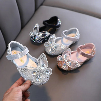 Κορίτσια χαριτωμένα Pearl Princess Shoes Spring Kids Sequin Bow Dance Δερμάτινα παπούτσια Παιδικά Rhinestone Party Νυφικά παπούτσια G579