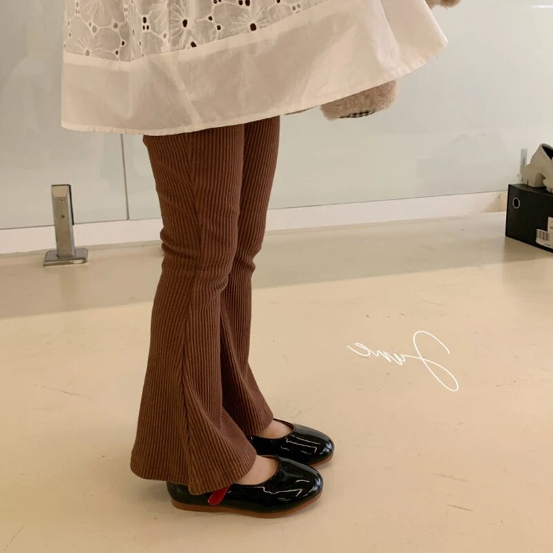 Kevad-sügis imikud Tüdrukud Puhtavärvilised püksid Lasteriided Püksid Lapsed Tüdrukud Beebipüksid