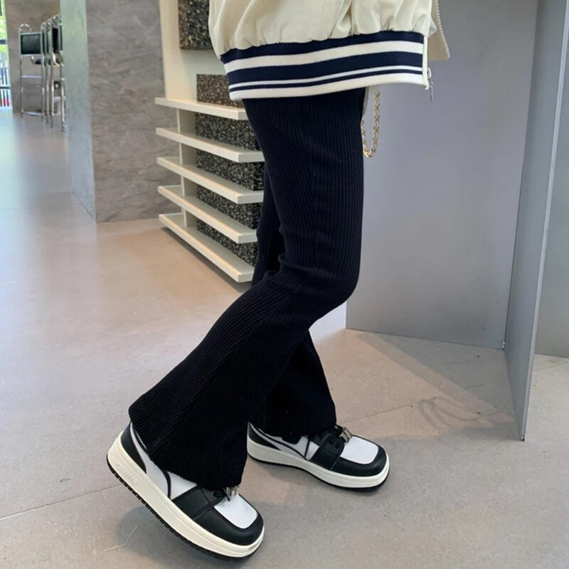 Kevad-sügis imikud Tüdrukud Puhtavärvilised püksid Lasteriided Püksid Lapsed Tüdrukud Beebipüksid