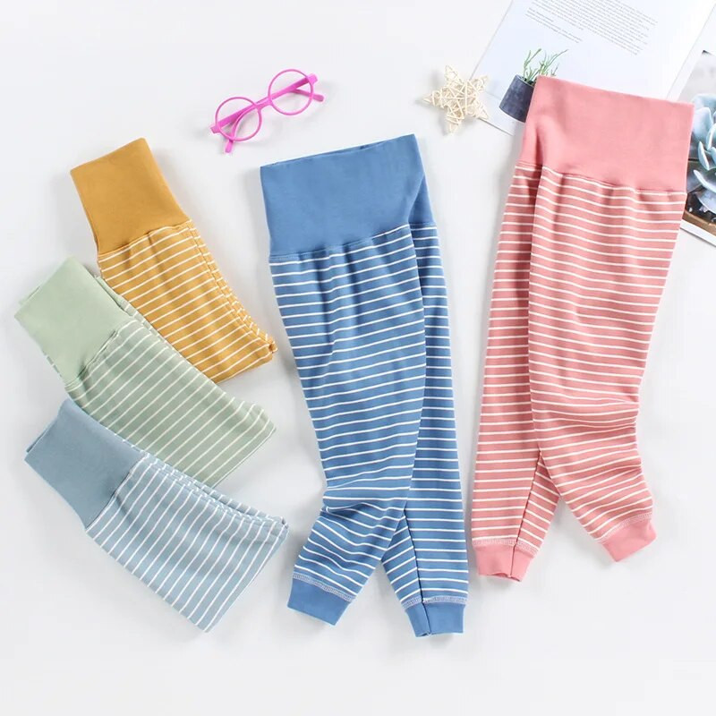 Kūdikių kelnės vaikiškos kelnės žieminės pastorintos šiltos kelnės aukštu juosmeniu kelnės berniukams ir mergaitėms 0-5 m.