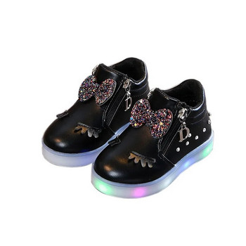 2023 Νέα Άνοιξη Παιδικά Αθλητικά Παπούτσια Αναψυχής Κοριτσίστικα Παπούτσια με στρας με φωτάκια LED Παιδικά παπούτσια Zapatos Informales