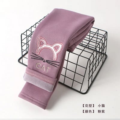 Lányok Pamut Meleg Leggings Téli Gyerekek Rajzfilm Vastag Bársony Nadrágok Baba Lányok Gyerekek Aranyos Nadrág Ruhák Felszerelések Csizmák