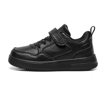 Детски маратонки Момчешки обувки Кожени плоски детски черни бели обувки за момиче Леки спортни тенис маратонки за момче Безплатна доставка