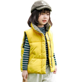Νέα αγόρια για κορίτσια Χειμερινό φθινοπωρινό αμάνικο γιλέκο με κουκούλα Σακάκι κινουμένων σχεδίων εκτύπωσης παλτό παιδικό ζεστό γιλέκο έξω από ρούχα