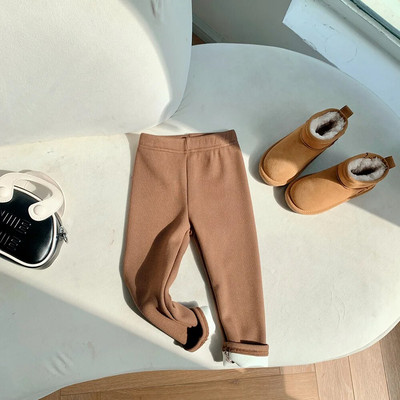 Uus mood talve tüdrukud lapsed püksid laste säärised puuvillased samet elastne vöökoht soojad säärised 1-10 aastat tüdrukute püksid