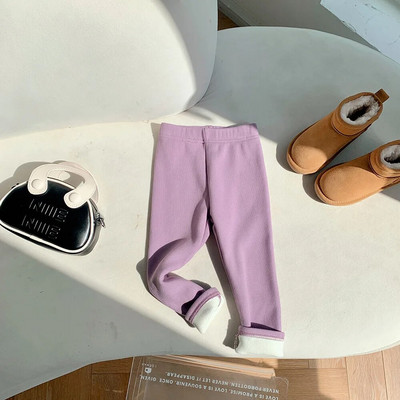 Uus mood talve tüdrukud lapsed püksid laste säärised puuvillased samet elastne vöökoht soojad säärised 1-10 aastat tüdrukute püksid