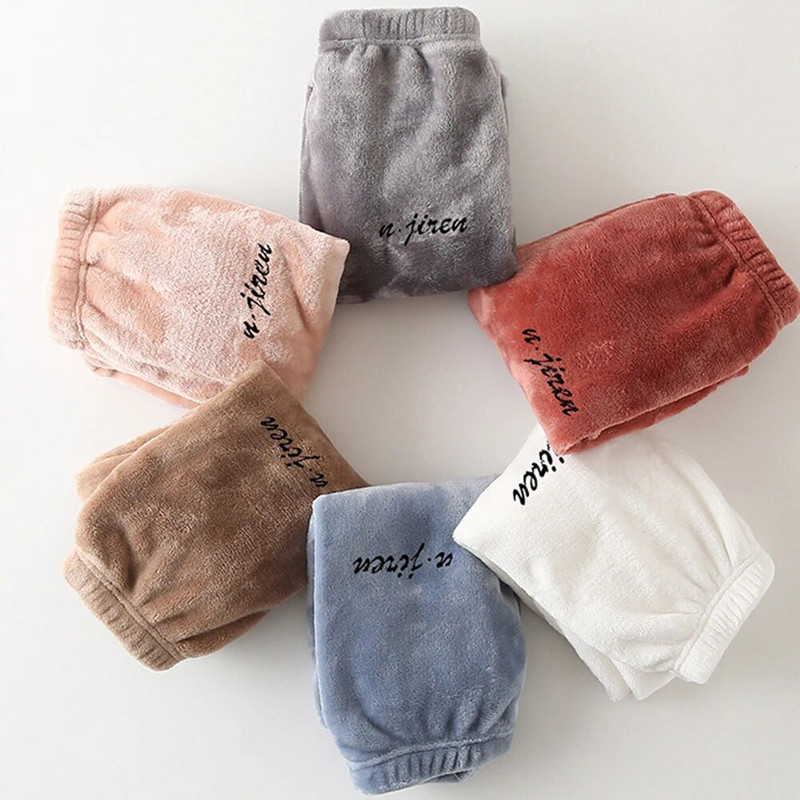 Sügistalv Uued Laste Termopüksid Poiste Pidžaamad Plus Fliisist Välisrõivad Püksid Kodupüksid Tüdrukutele Korallfliisist püksid