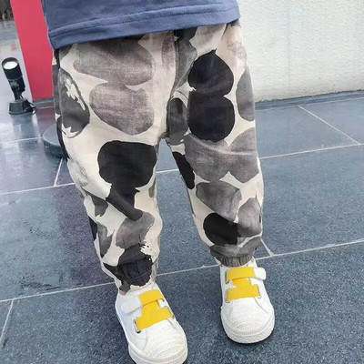 2023 Detské letné detské hodvábne nohavice proti komárom, chlapčenské nohavičky proti komárom, ležérne nohavice, voľné body, detské nohavice Harun