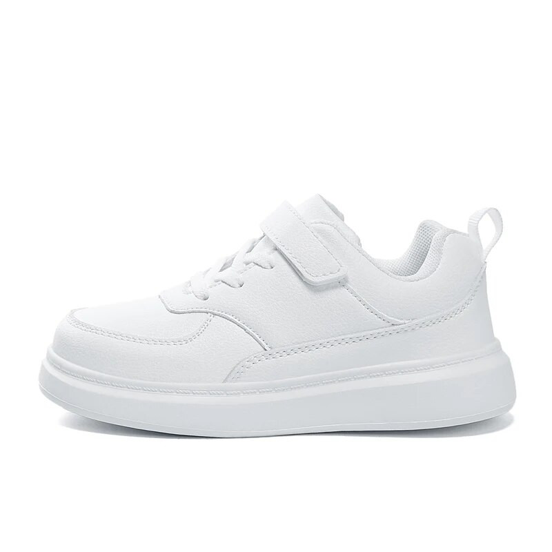 Vaikiški batai berniukams, juodi balti, PU odiniai, vaikiški sportbačiai nuo 6 iki 12 metų mokykliniai laisvalaikio sportiniai teniso bateliai berniukams