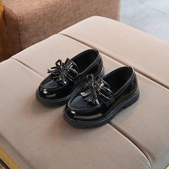 Παιδικά Loafers Spring Tassel Slip-on Κομψά παιδικά δερμάτινα παπούτσια για κορίτσια με χοντρή σόλα Wine Red Black 21-36 Παιδικά casual παπούτσια