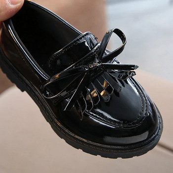 Παιδικά Loafers Spring Tassel Slip-on Κομψά παιδικά δερμάτινα παπούτσια για κορίτσια με χοντρή σόλα Wine Red Black 21-36 Παιδικά casual παπούτσια