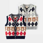 Noi băieți pulover vestă pentru copii mici tricotaje din bumbac iarnă toamnă copii cardigane haine pentru copii