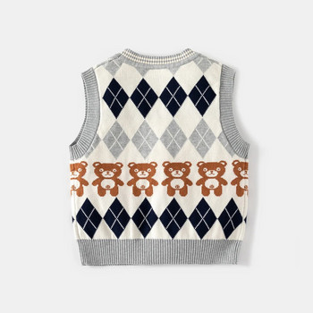 Нов пуловер за момчета Жилетка Прохождащо бебе Памучен трикотаж Зима Есен Детски жилетки Детски дрехи
