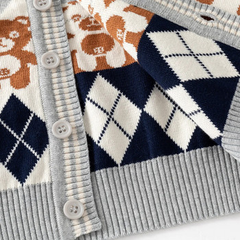 New Boys Sweater Γιλέκο Παιδικό Βρεφικό Βαμβακερό Πλεκτό Χειμώνα Φθινόπωρο Παιδικές Ζακέτες Παιδικά Ρούχα