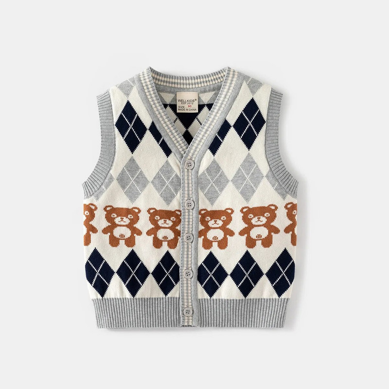Noi băieți pulover vestă pentru copii mici tricotaje din bumbac iarnă toamnă copii cardigane haine pentru copii