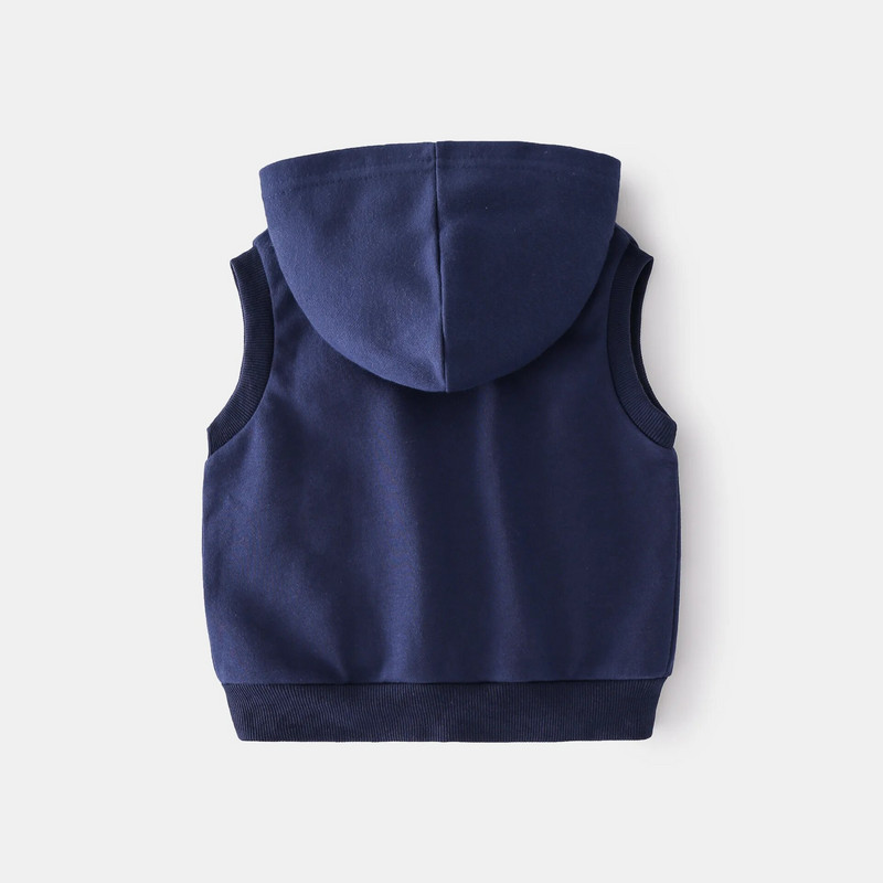 Poiste vest 18M-6Y beebi sügise lukuga kapuutsiga laste vabaaja kampsun vest