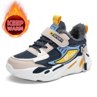 Detské tenisky, športové topánky pre chlapcov, módne kožené detské priedušné sieťované pohodlné topánky, ležérne turistické topánky, bežecké topánky