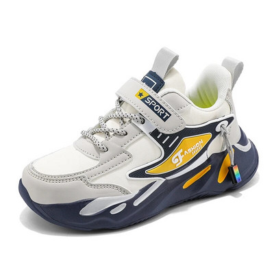 Detské tenisky, športové topánky pre chlapcov, módne kožené detské priedušné sieťované pohodlné topánky, ležérne turistické topánky, bežecké topánky