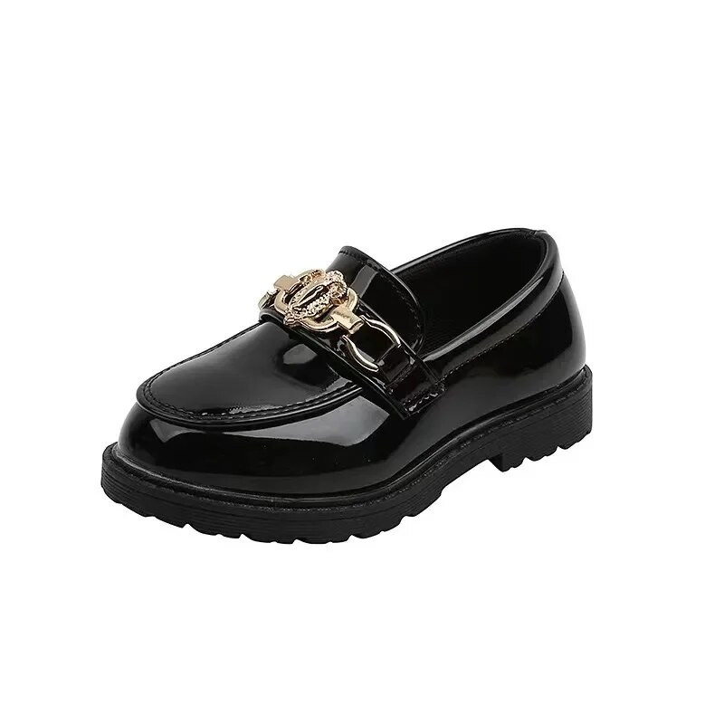Beebikingad Tüdrukutele Väikesed nahast kingad Pehme tallaga printsessi kingad Student Performance Shoe Trend Sapato Infantil Para Menina Chaussure