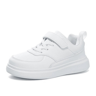 Uued moodsad mustad lastejalatsid Pu nahast laste vabaaja tossud kooli jooksujalatsid poistele tüdrukutele valge tennis