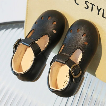 Παιδικά δερμάτινα παπούτσια για αγόρια Παπούτσια για κορίτσια Παιδικά παπούτσια με μαλακό κάτω μέρος με κούφιο PU Δερμάτινα σανδάλια Hollow Baby Toddler Outside Sneakers