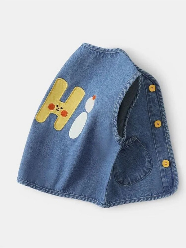 Detská vesta Jarná a jesenná chlapčenská a dievčenská módna kovbojská vesta bez rukávov Detská vesta Baby Vesta