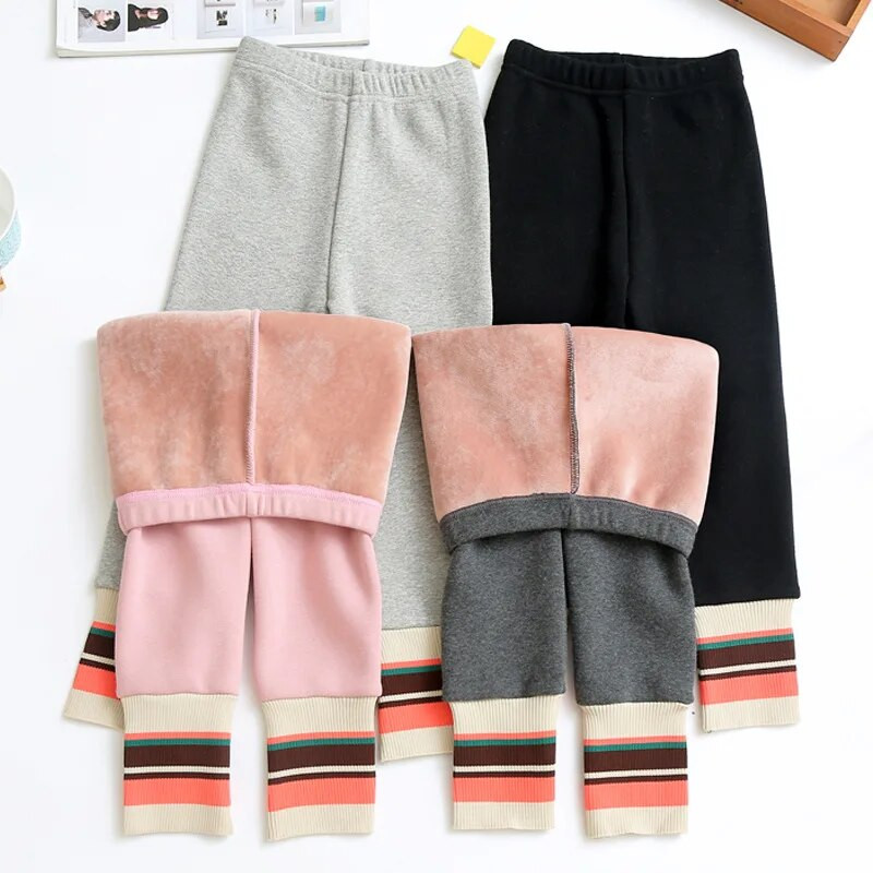 2-12 a Baby Kids Puuvillased püksid Retuusid Paks fliis Lapsed Talvised soojad püksid Jooksupüksid Kevad õhukesed dressipüksid