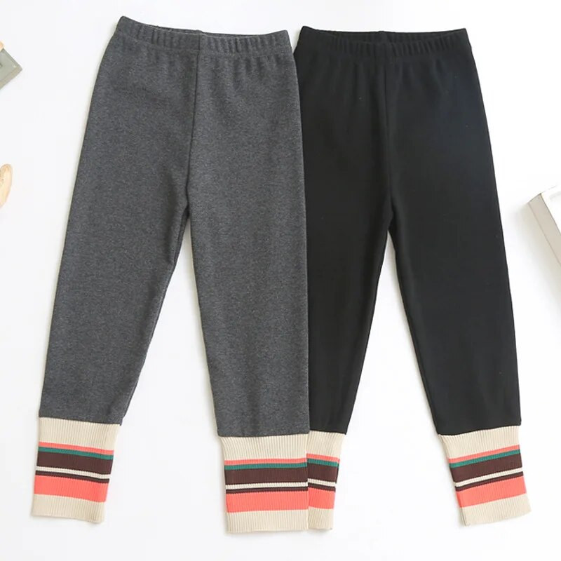 2-12 a Baby Kids Puuvillased püksid Retuusid Paks fliis Lapsed Talvised soojad püksid Jooksupüksid Kevad õhukesed dressipüksid