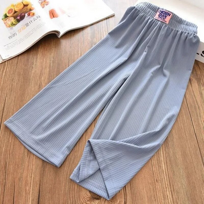 2022. aasta laste jääsiidist laia säärega püksid kevad- ja suvised tüdrukud ja poisid, väljatõmmatavad hingavad eesriided lahtised vabaaja püksid