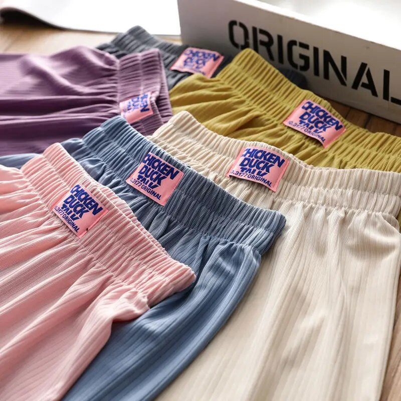 2022. aasta laste jääsiidist laia säärega püksid kevad- ja suvised tüdrukud ja poisid, väljatõmmatavad hingavad eesriided lahtised vabaaja püksid