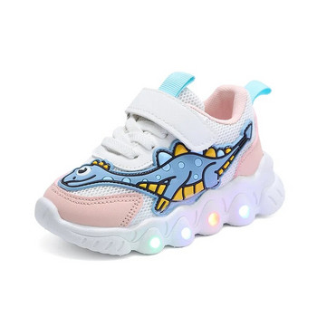 LED Children Trainer Cartoon Boy Casual Sneaker για αγόρι Παιδικό παπούτσι για κορίτσι Mesh Breathable Shoe Baby Illuminated Shoe Παπούτσια τένις