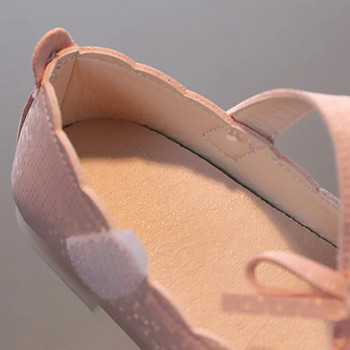 Baywell Детски обувки от PU кожа за момичета Обикновена принцеса Сладка единична обувка Меки удобни бебешки детски сватбени плоски обувки