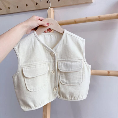 Uued sügisesed väikelapsed, lapsed, vabaaja vestid, korea stiilis täpid, unisex, laste vestid, varrukateta mantlid