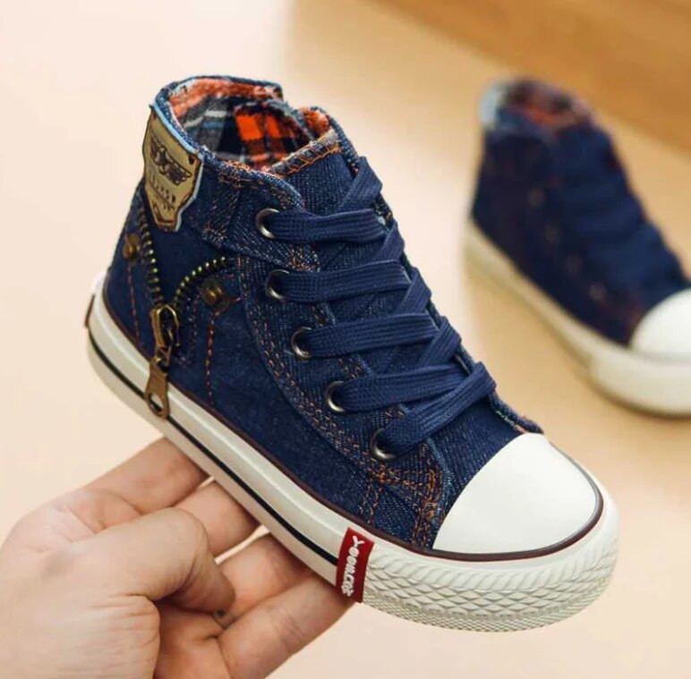 Jesenné detské bežné topánky pre chlapcov a dievčatá, športové topánky, priedušné džínsové tenisky, detské plátené topánky, detské čižmy