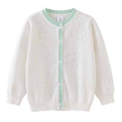 Kevad sügis Poisid Tüdrukud Kudumine Kardigan Star Jacquard Puuvillane kampsun Mantel Lasteriided Lastele Kootud Paksenev Kampsun