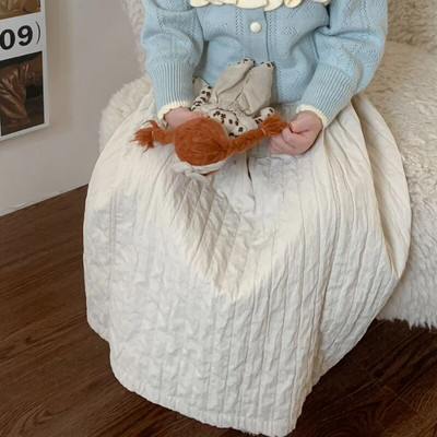 2023, la modă, haină, fustă, set de două piese, set de îmbrăcăminte pentru copii, coreeană cu mânecă lungă, pulover tricotat, cardigan, toamnă