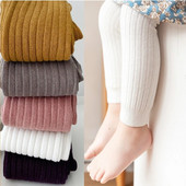 Toamnă, primăvară, nou-născuți pentru fetițe, pantaloni elastici din bumbac cu nervuri, colanți pentru copii, fete 0-6 ani