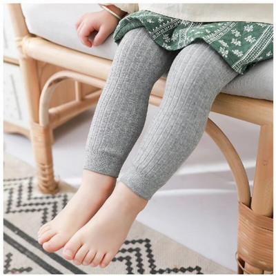 Toamnă, primăvară, nou-născuți pentru fetițe, pantaloni elastici din bumbac cu nervuri, colanți pentru copii, fete 0-6 ani