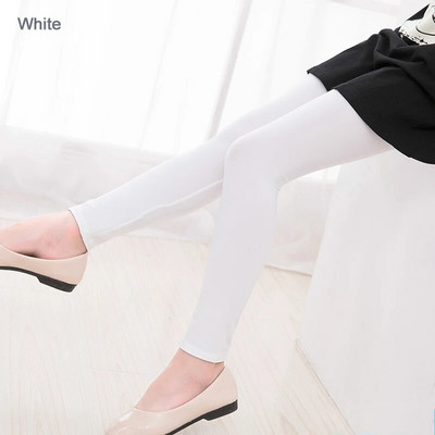 Tüdrukute püksid Kevad-Suvi Kommivärvi Tüdrukud Läikivad säärised Kitsad püksid 3-14Y Lapsed Elastsed säärised Ühevärvilised püksid