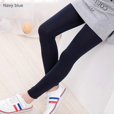 Tüdrukute püksid Kevad-Suvi Kommivärvi Tüdrukud Läikivad säärised Kitsad püksid 3-14Y Lapsed Elastsed säärised Ühevärvilised püksid