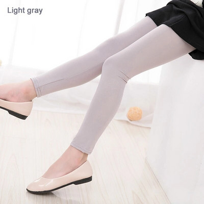 Tüdrukute püksid Kevad-Suvi Kommivärvi Tüdrukud Läikivad säärised Kitsad püksid 3-14Y Lapsed Elastsed säärised Ühevärvilised püksid