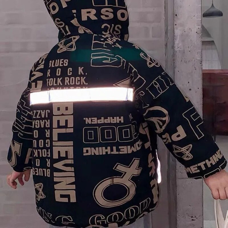 Berniukų paltas Striukė Paltas Medvilninis 2023 m. laisvalaikio šiltas, storas aksominis žiemos sportas paauglių mokykliniai vaikų drabužiai vaikams