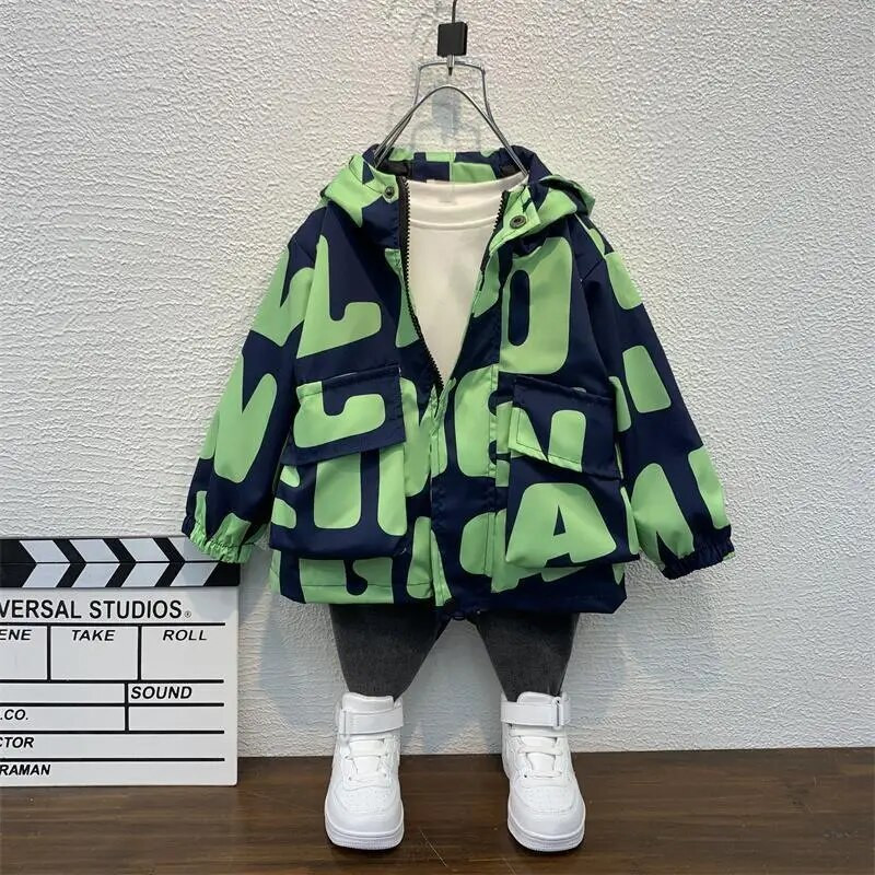 Chlapčenský kabát, bunda, vrchné oblečenie, bavlnené topy 2023, módne zahusťovanie a zamat, zima, jeseň, plus veľkosť, kabát, detské oblečenie