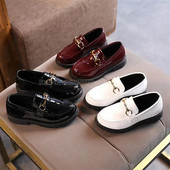 Primavara Copii Copii Printesa Bebe Fete Negru Rochie Slip On Pantofi Mocasin Mocasini Mocasini