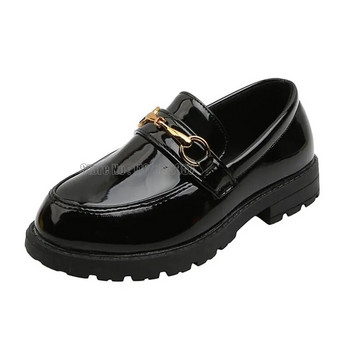 Άνοιξη Παιδικά Παιδιά Princess Baby Girls Black Slip On Dress Fashion Flats Μαλακά παπούτσια μοκασίνι